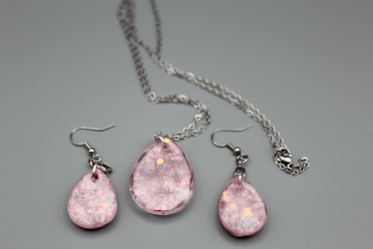 Pink-Purple Jewelry Set