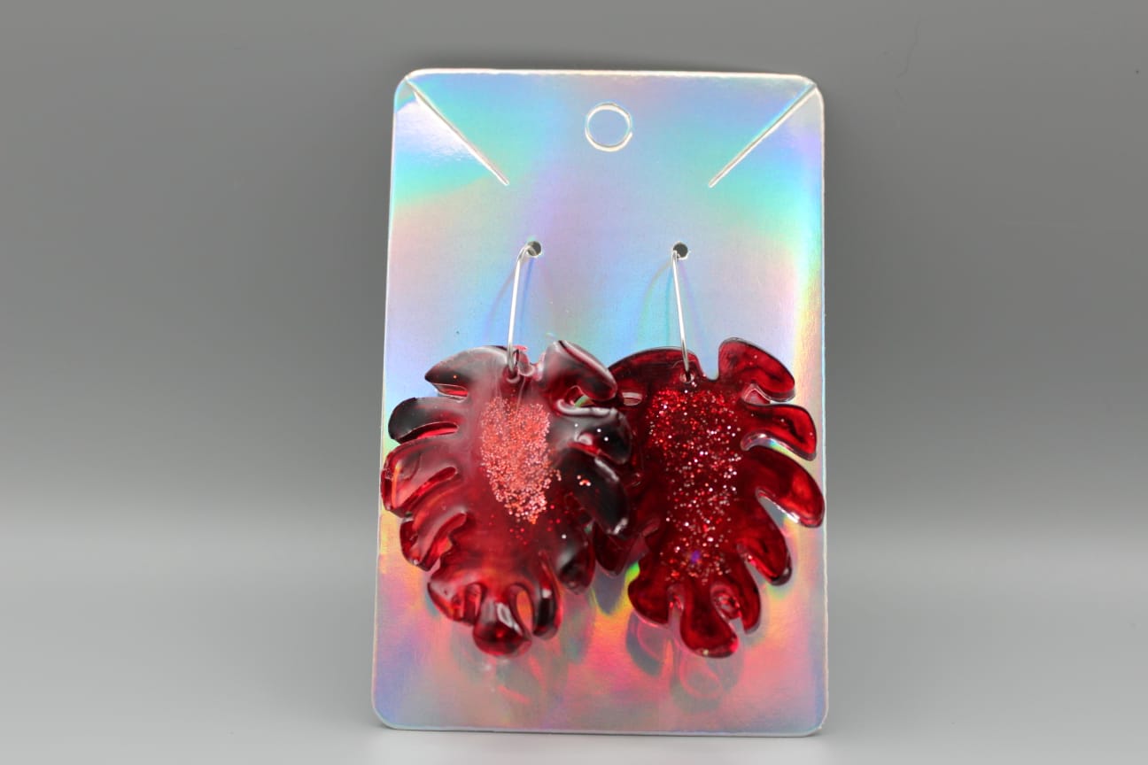 Red Leaf Earrings