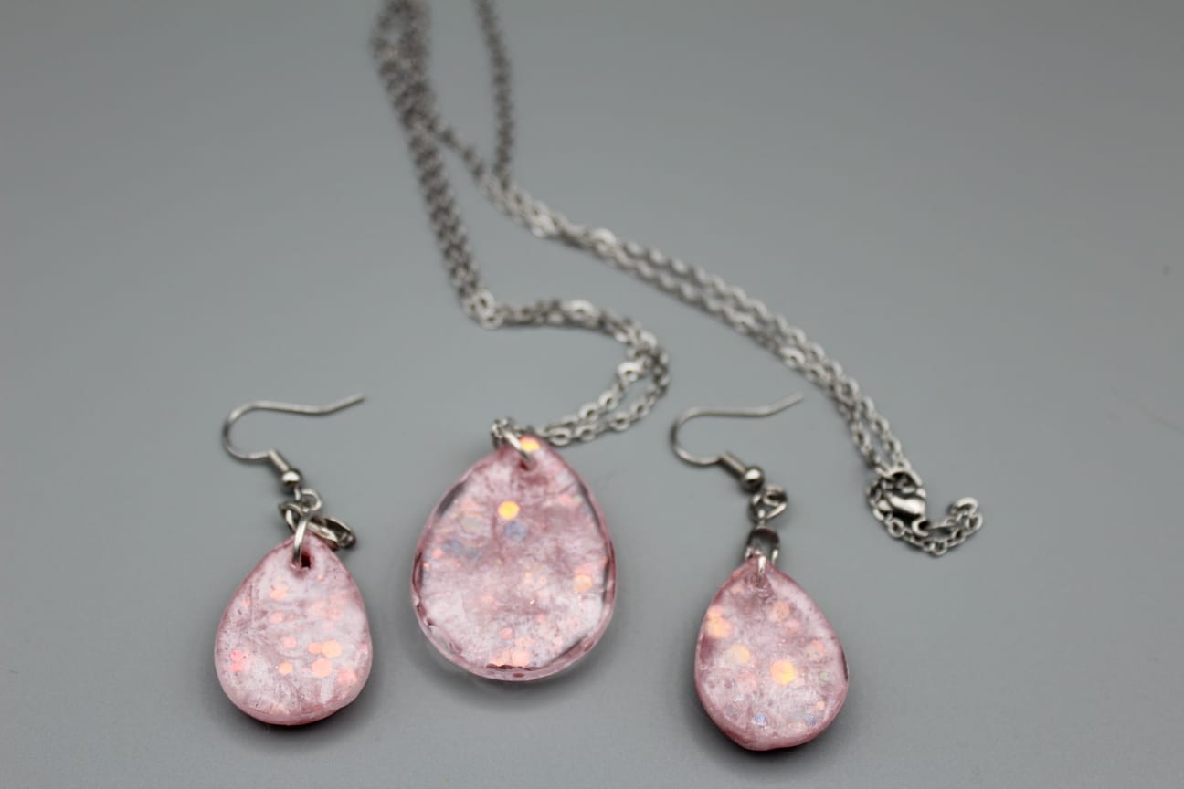 Pink-Purple Jewelry Set