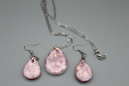 Pink-Purple Jewelry Set